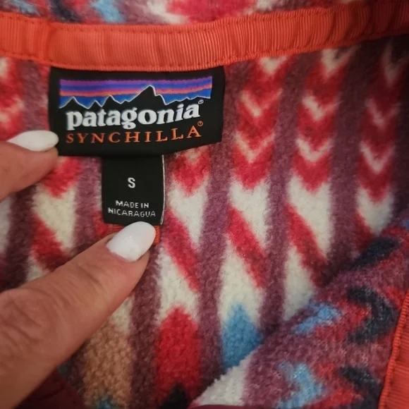 Patagonia Womens Aztec Print  Lightweight Synchilla® Snap-T® Pullover S - Picture 12 of 15